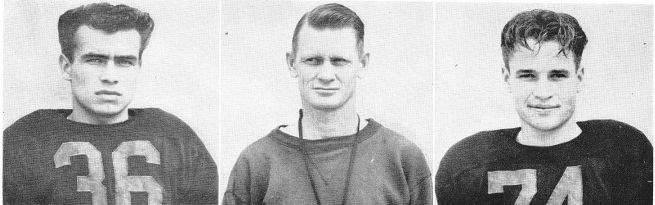 Harvey, flanked by Omer Ruiz (left) and Ted Christiansen became head coach at La Jolla in 1950.