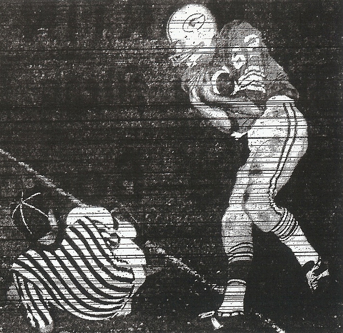 Official Jack Taylor lost his footing but still made call of completed catch for Grossmont's John Gavin against El Capitan.