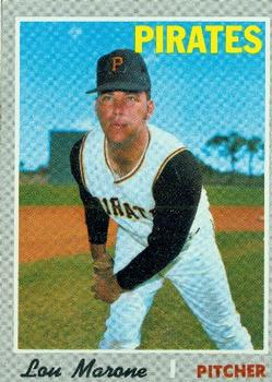 Marone was No. 703 in the 1970 Topps chewing gum set.