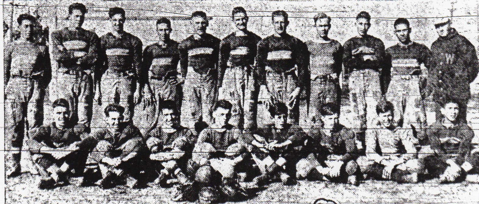 Ed Suggett still was on active duty with the Balboa Park Navy when this photo was taken of Coronado High team coached by Eddie Perry.